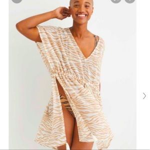 Aerie XS/S zebra print swim coverup